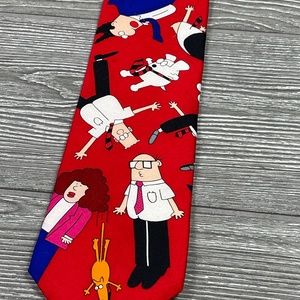 Vintage 90’s DILBERT & Friends Silk Cartoon Collectible Necktie